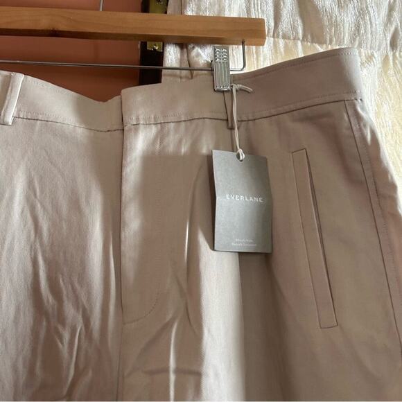 Everlane The Way-High Drape Pant Sandstone Cream Tan Trousers NWT Size 16S Short - Picture 3 of 9